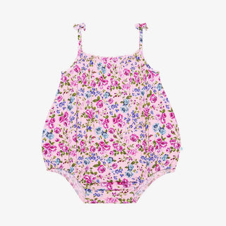 Girl's Bamboo Spaghetti Strap Bubble Romper - Pixie (Floral) Baby One-Pieces