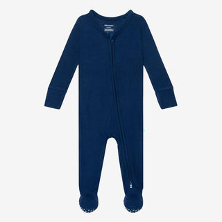 Infant Bamboo Footie with Zipper - Agate Waffle Baby & Toddler Sleepwear