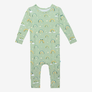 Infant Bamboo Long Sleeve Basic Romper - Desean (Rainbows) Baby One-Pieces