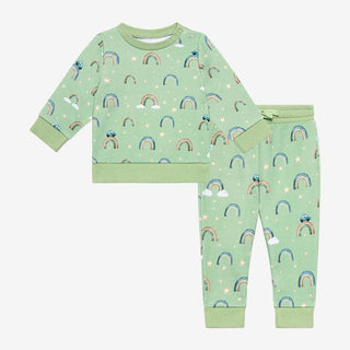 Infant Long Sleeve Sweatshirt & Jogger Set - Desean (Rainbows) Baby & Toddler Outfits