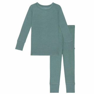 Kids Bamboo Long Sleeve Pajama Set 2 Piece - Arctic Waffle Baby & Toddler Sleepwear