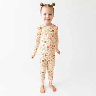 Posh Peanut Long Sleeve Pajama Set - Alphabet Medley