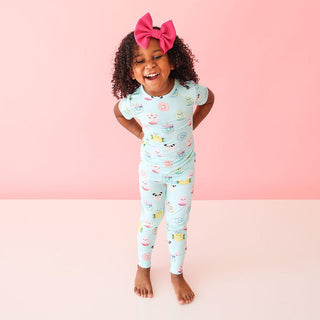 Bamboo Long Sleeve Pajama Set - Donuts Posh Peanut