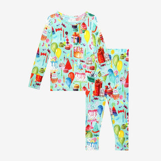 Posh Peanut Long Sleeve Pajama Set - Happy Birthday | These Sleepies provide comfort and delightful designs for joyful bedtimes.