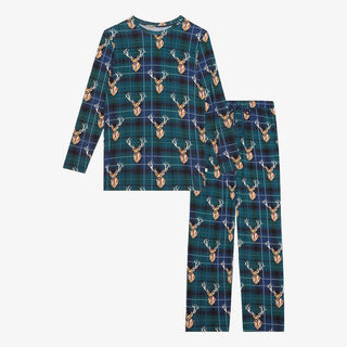 Men's Bamboo Long Sleeve Pajama Set, Beckford (Deer) Pajamas