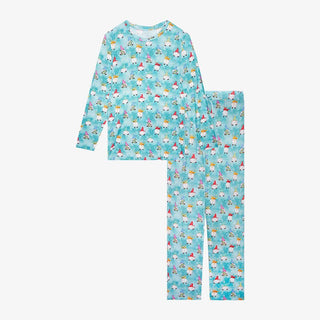 Posh Peanut Mens Long Sleeve Pajama Set, Gnomey - PRE-SALE | These Sleepies provide comfort and delightful designs for joyful bedtimes.