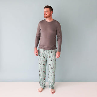 Men's Bamboo Long Sleeve Pajama Set, Wallace (Knights) Pajamas