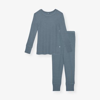 Posh Peanut Long Sleeve Pajama Set - Slate | Baby Riddle