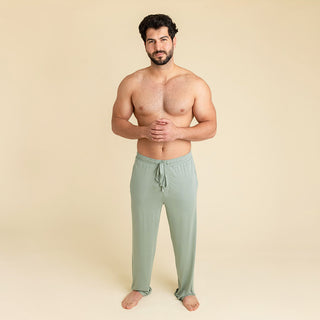 Posh Peanut Men's Relaxed Lounge Pants - Soft Jade | Baby Riddle