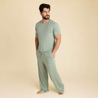 Posh Peanut Men's Relaxed Lounge Pants - Soft Jade | Baby Riddle