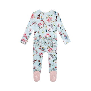 Bamboo Ruffle Footie with 2-Way Zipper - Melinda (Fairies)