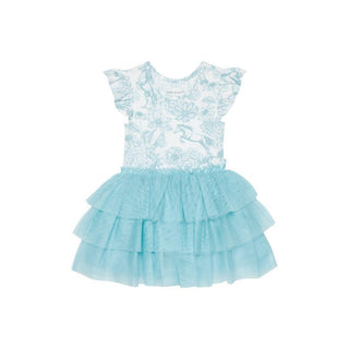 Bamboo Ruffled Cap Sleeve Tulle Dress - Charlotte Anne (Floral and Horse) Baby & Toddler Dresses