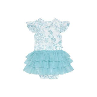 Posh Peanut Girl's Cap Sleeve Tulle Skirt Bodysuit - Charlotte Anne