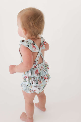 Bamboo Ruffled Strap Bubble Romper - Melinda (Fairies) Baby One-Pieces Posh Peanut Size: 0-3 Months