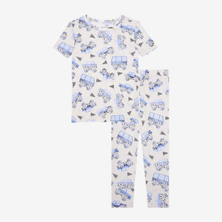 Posh Peanut Short Sleeve Pajama Set - Franklin (Cars/Monster Cars) | These Sleepies provide comfort and delightful designs for joyful bedtimes.