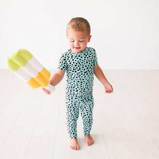 Posh Peanut Short Sleeve Pajama Set - Pebbles