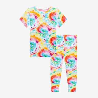 Posh Peanut Short Sleeve Pajama Set - Totally Tie Dye | These Sleepies provide comfort and delightful designs for joyful bedtimes.