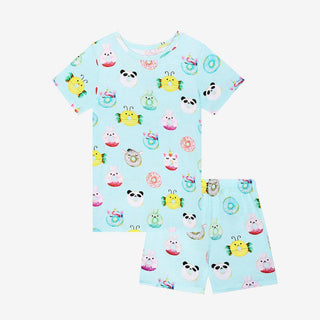 Posh Peanut Short Sleeve Pajama Set with Shorts - Donuts | These Sleepies provide comfort and delightful designs for joyful bedtimes.