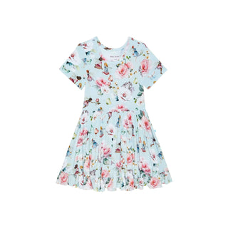 Bamboo Short Sleeve Ruffled Twirl Dress - Melinda (Fairies) Baby & Toddler Dresses Posh Peanut Size: 2T