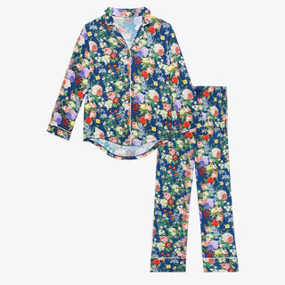 Women's Bamboo Long Sleeve & Relaxed Long Pajama Pants Set - Carmen (Floral) Pajamas