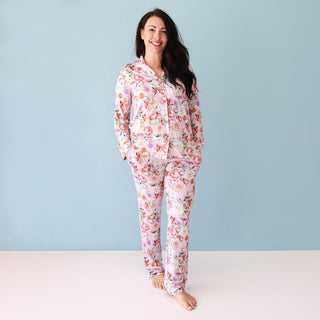 Posh Peanut Womens Long Sleeve and Relaxed Pajama Pants Set, Pari - PRE-SALE