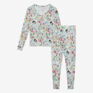 Women's Bamboo Long Sleeve Pajama Set, Faye (Fairies) Pajamas