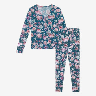 Women's Bamboo Long Sleeve Pajama Set - Keisha (Floral) Pajamas