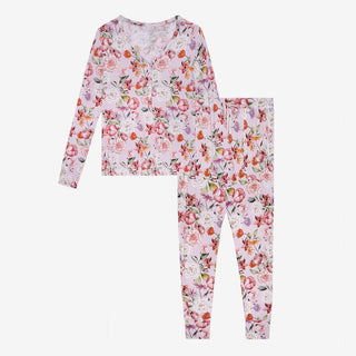 Women's Bamboo Long Sleeve Pajama Set, Pari (Floral) Pajamas