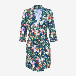 Women's Bamboo Maternity Robe with Pockets - Carmen (Floral) Robes