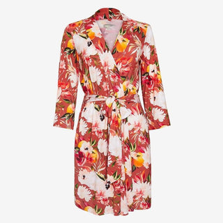 Women's Bamboo Maternity Robe with Pockets, Leonora (Floral) Robes