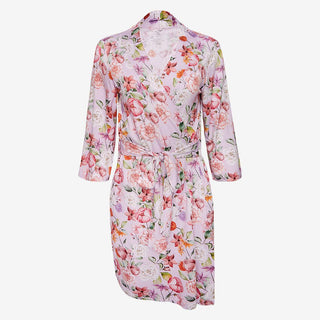 Women's Bamboo Maternity Robe with Pockets, Pari (Floral) Robes