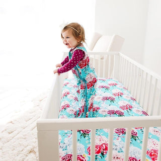 Bamboo Wood Button Zippered Gown for Girls - Eloise (Floral) Baby & Toddler Sleepwear