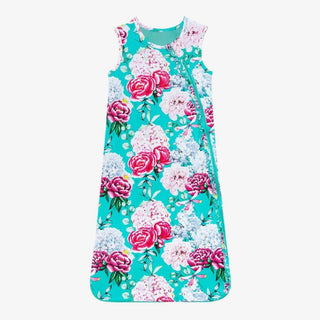 Bamboo Wood Button Zippered Gown for Girls - Eloise (Floral) Baby & Toddler Sleepwear