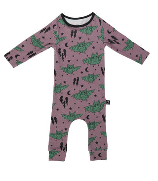 Long Sleeve Infant Rag Romper - Bats Baby One-Pieces