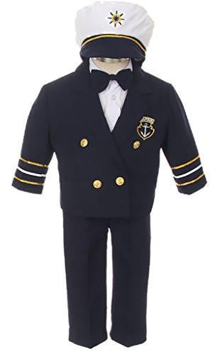 Boy's Sailor Captain Suit Outfit Set - Navy Baby & Toddler Outfits