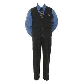 Boy's Suit Outfit Set with Tie - Navy & Victorian Blue Baby & Toddler Outfits