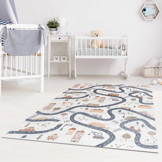 Mave Roads Washable Kids Rug