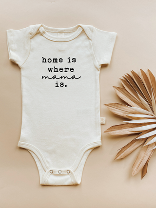 Organic Cotton Short Sleeve Bodysuit - Home is Where Mama Is