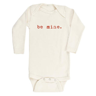 Long Sleeve Bodysuit, Be Mine - Natural Baby One-Pieces