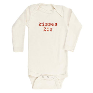 Long Sleeve Bodysuit, Kisses - Natural Tenth & Pine