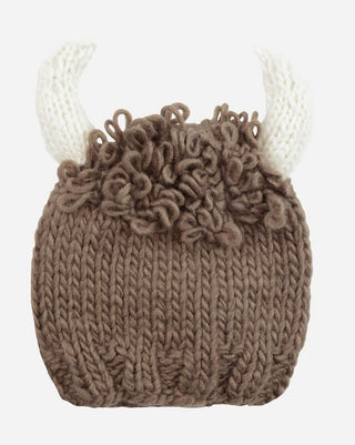 Billy Buffalo Hand Knit Hat - Brown & White Baby & Toddler Hats