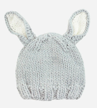 Girl's Bailey Bunny Hand Knit Hat - Grey & White Baby & Toddler Hats