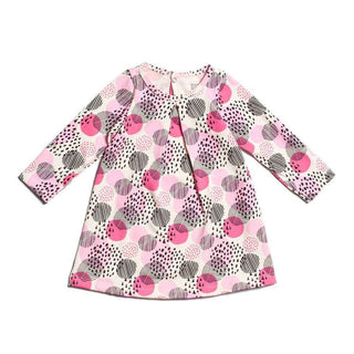 Winter Water Factory Long Sleeve Aspen Baby Dress, Modern Dots