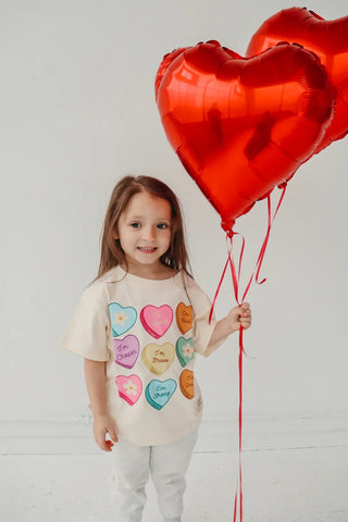 Heart Candy Affirmation Words Tee - Valentines