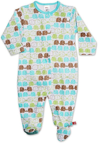 Baby Footie with Snaps - Elephants Baby & Toddler Sleepwear