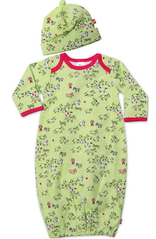 Girl's Layette Gown and Hat Set - My Pony Zutano