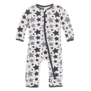 Print Coverall with 2-Way Zipper - Feather & Rain Stars Baby & Toddler Sleepwear