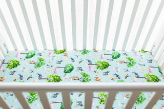 Boy's Bamboo Crib Sheet - Brayden (Farm Animals) Bed Sheets