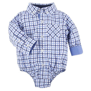 Blue and Navy Open Check Shirtize Baby & Toddler Tops