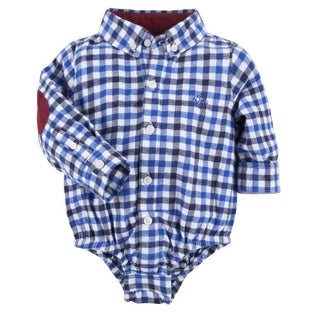 Blue Check Flannel Shirtzie Baby & Toddler Tops